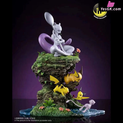 Pokémon Natural Series Mew & Mewtwo & Pikachu Family GK Statue - Moon Shadow Studio [In-Stock] Full Payment Pokémon