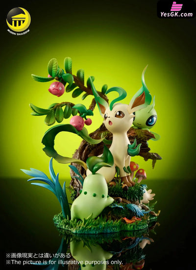Pokémon Nature Series Leafeon & Celebi & Chikorita & Shroomish & Cherubi GK Statue - MoonShadow Studio [Pre-Order]