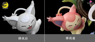 Pokémon Nature Series Shaymin & Sylveon Skitty Comfey Cherrim Scene Resin Statue - Moon Shadow