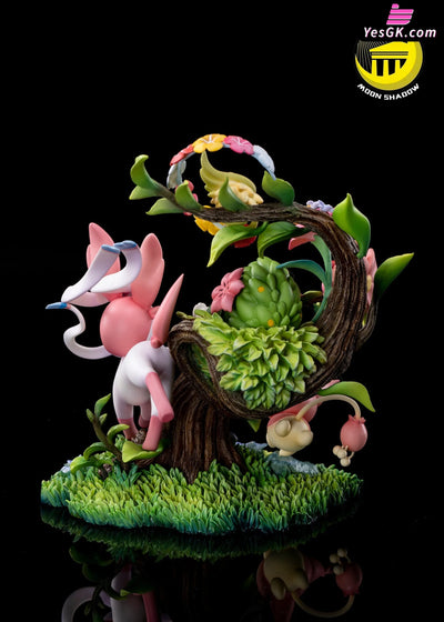 Pokémon Nature Series Shaymin & Sylveon Skitty Comfey Cherrim Scene Resin Statue - Moon Shadow