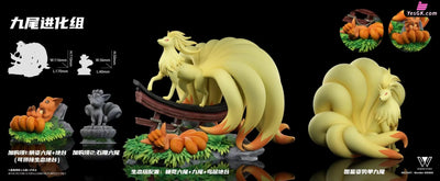 Pokémon Ninetales Evolution Group & Komala Statue - Wonder Studio [Pre-Order]