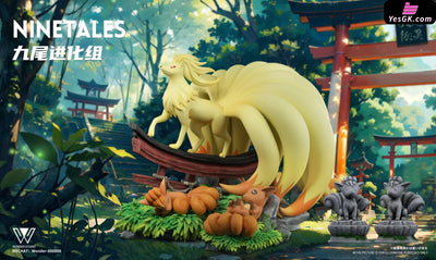 Pokémon Ninetales Evolution Group & Komala Statue - Wonder Studio [Pre-Order] Deposit / Ecological