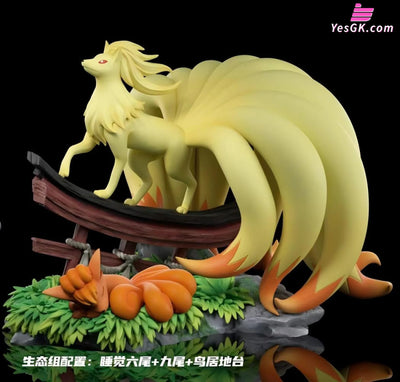 Pokémon Ninetales Evolution Group & Komala Statue - Wonder Studio [In-Stock] Full Payment / Ecological Ninetales group