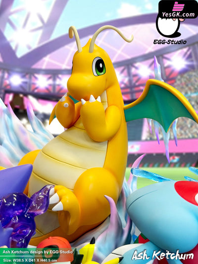 Pokémon Pallet Town’s Ash Ketchum Wins Champion Resin Statue - Egg Studio [Pre-Order]