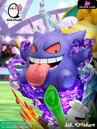 Pokémon Pallet Town’s Ash Ketchum Wins Champion Resin Statue - Egg Studio [Pre-Order]