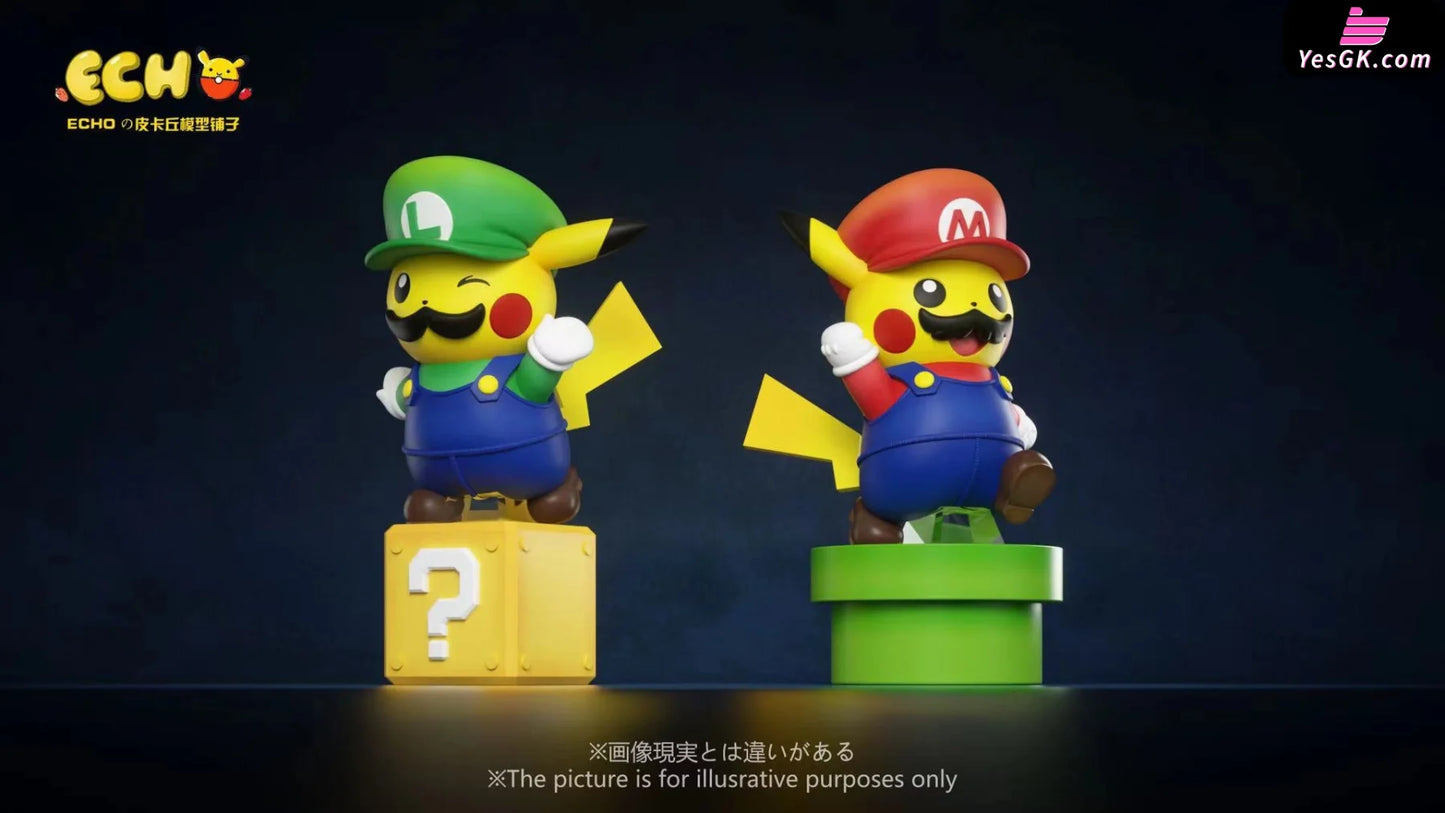 Pokemon Pikachu Cos Super Mario Resin Statue - Echo Studio [Pre-Order] Deposit / Mario + Luigi