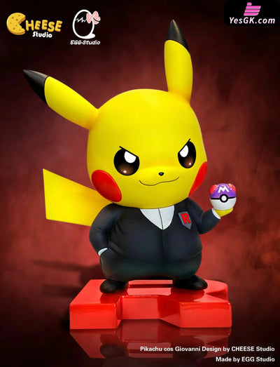 Pokemon Pikachu Cosplay Giovanni GK Statue - Cheese Studio & EGG Studio [In-Stock] - Full Payment / Red Version