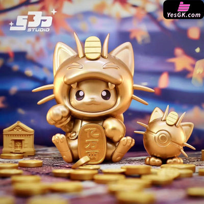 Pokemon Pikachu Cosplay Meowth GK Statue - SJD Studio [In-Stock] - Full Payment / L / Golden Color - Pokemon