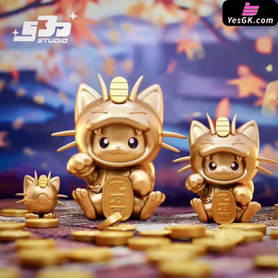 Pokemon Pikachu Cosplay Meowth GK Statue - SJD Studio [In-Stock] - Full Payment / S / Golden Color - Pokemon