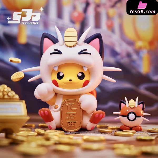 Pokemon Pikachu Cosplay Meowth GK Statue - SJD Studio [In-Stock] - Full Payment / S / Original Color - Pokemon
