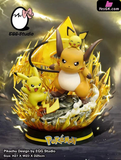 Pokemon Pikachu Evolution Group GK Statue - EGG Studio [In-Stock] Full Payment Pokémon