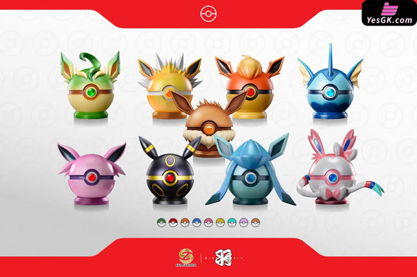Pokemon Poke Ball Series #9 Eevee Poke Ball Statue - Wing Studio & HZ Studio [Pre-Order] - Pokemon