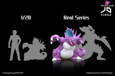 Pokémon Pokédex Real Series #034 Nidoking GK Statue - JB Studio [Pre-Order] Pokémon