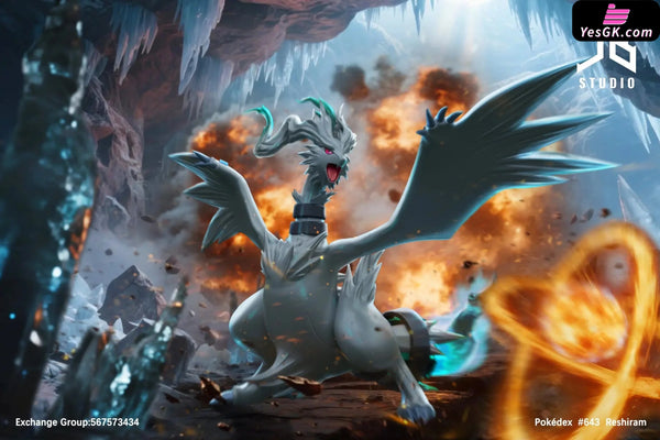 Pokémon Pokédex Series #643 Reshiram 1/20 GK Statue - JB Studio [Pre-Order] Deposit / Dark Black Color Pokémon