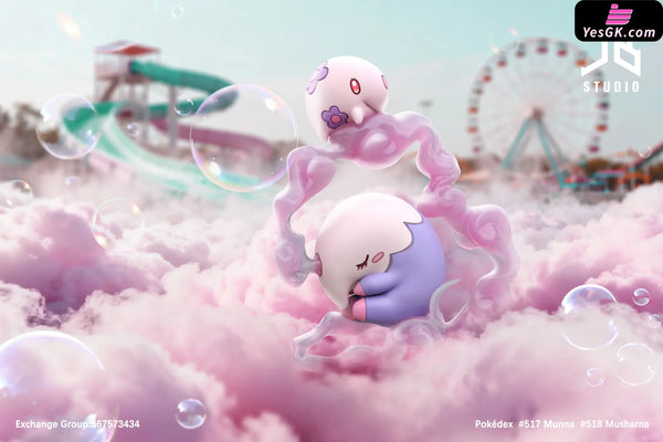 Pokémon Pokédex Series Evolution Group #517 Munna #518 Musharna 1/20 GK Statue - JB Studio [Pre-Order] - Pokemon