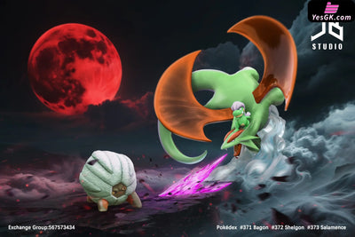 Pokémon Pokédex Series Evolution Line #371 Bagon #372 Shelgon #373 Salamence GK Statue - JB Studio [Pre-Order] Deposit