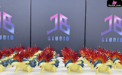 Pokemon Pokedex series evolutionary group Cyndaquil & Quilava & Typhlosion Resin Statue - JB Studio [In-Stock] Pokémon