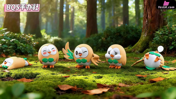 Pokémon Pokedex Series Rowlet 1/20 GK Statue - Bqs Studio [Pre-Order] - Deposit / A: Tired & Frustrated Version