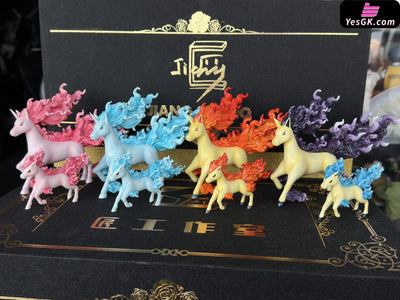 Pokémon Ponyta Evolution Set GK Statue - Jiang Studio [Pre-Order] Deposit / Pink color Pokémon