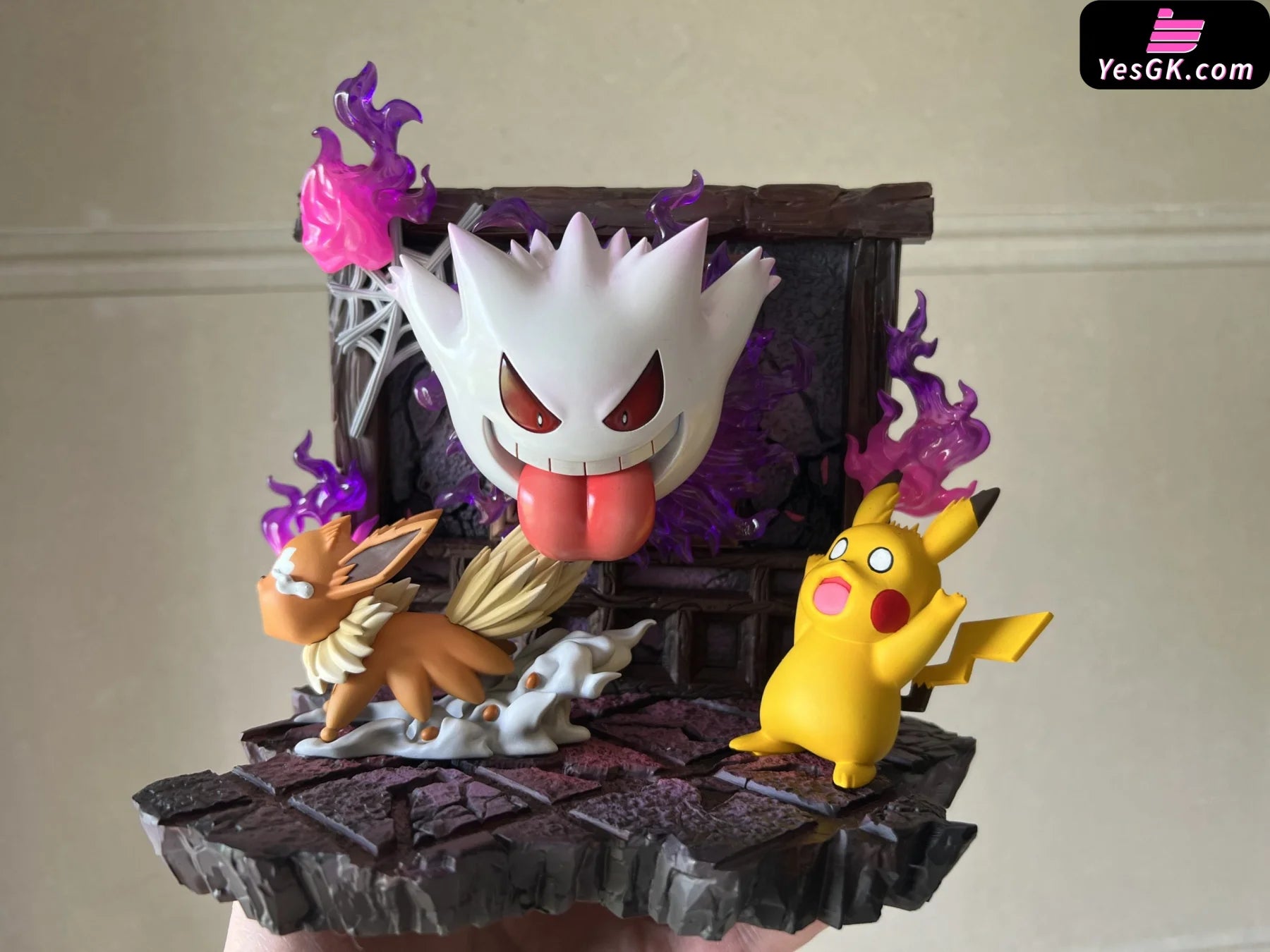 Pokemon Prank Gengar Small Scene Wall Hanging Statue - Sun Studio [Pre-Order] Deposit / Glitter