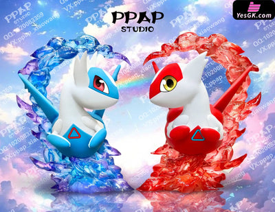 Pokemon Q Version Latias Latios Resin Statue - Ppap Studio [Pre - Order] Deposit / Transparent Base