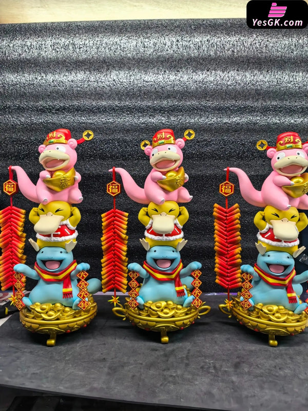 Pokemon Quagsire & Psyduck & Slowpoke Gathers to Welcome the New Year Statue - MMLAND Studio [In-Stock] - Full Payment