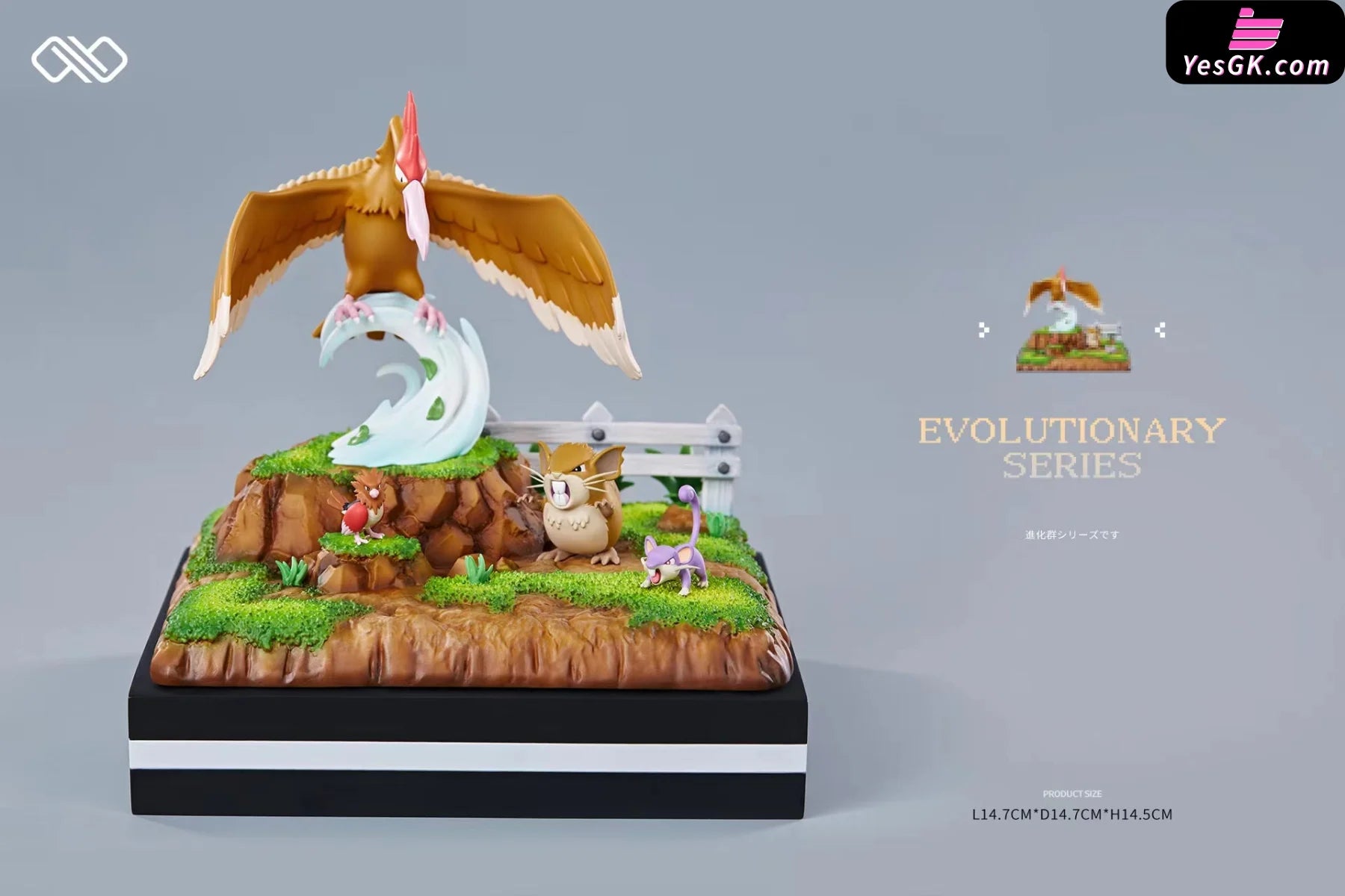 Pokémon Raticate Spearow Evolution Statue - Infinite Studio [Pre-Order]