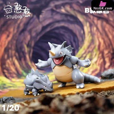 Pokémon Rhydon Evolution Group Statue - Han Studio [Pre-Order] Deposit / B Primary Color Version