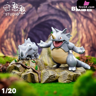 Pokémon Rhydon Evolution Group Statue - Han Studio [Pre-Order] Deposit / B Primary Color