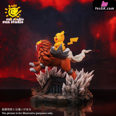 Pokémon Rocking Horse Series Entei Pikachu GK Statue - Sun Studio [Pre-Order] Pokémon