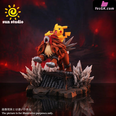 Pokémon Rocking Horse Series Entei Pikachu GK Statue - Sun Studio [Pre-Order] Full Payment / Platform Version Pokémon