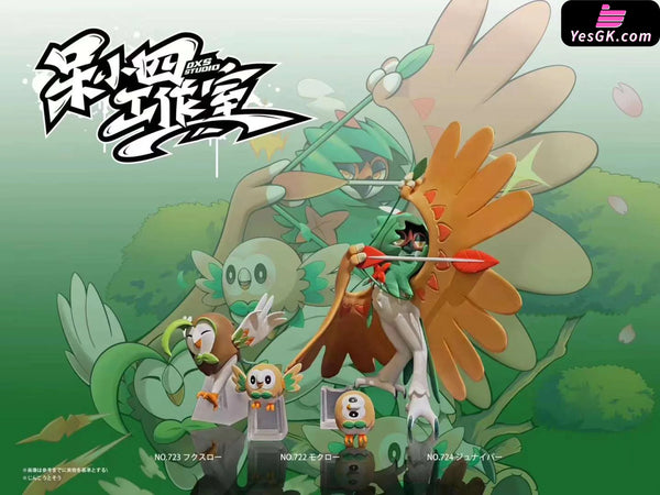 Pokemon Rowlet Evolution Group GK Statue - DXS Studio [In-Stock] - Full Payment / Original Color - Pokemon