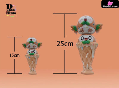 Pokémon Rowlet Ice Cream Cone Resin Statue - Poker Studio [In-Stock]