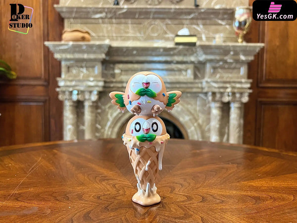 Pokémon Rowlet Ice Cream Cone Resin Statue - Poker Studio [In-Stock]