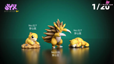 Pokémon Sandshrew & Sandslash Statue - Syx Studio [Pre-Order] Deposit / Original Color