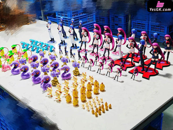 Pokemon Scaleworld Team Rocket Jessie & James & Lickitung & Victreebel & Weezing & Arbok & Pikachu & Meowth & Wobbuffet