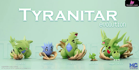 Pokémon Scaleworld Tyranitar Evolution Set & Mega Resin Statue - Mg Studio [Pre-Order]