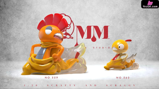 Pokemon Scraggy & Scrafty Statue - Mm Studio [Pre-Order] Deposit / Primary Color 1/20 Scale Pokémon