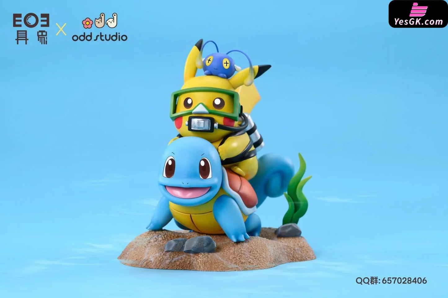 Pokémon Series Deep Sea Group (Squirtle Diving Pikachu Chinchou) Resin Statue - Ju Xiang Studio &