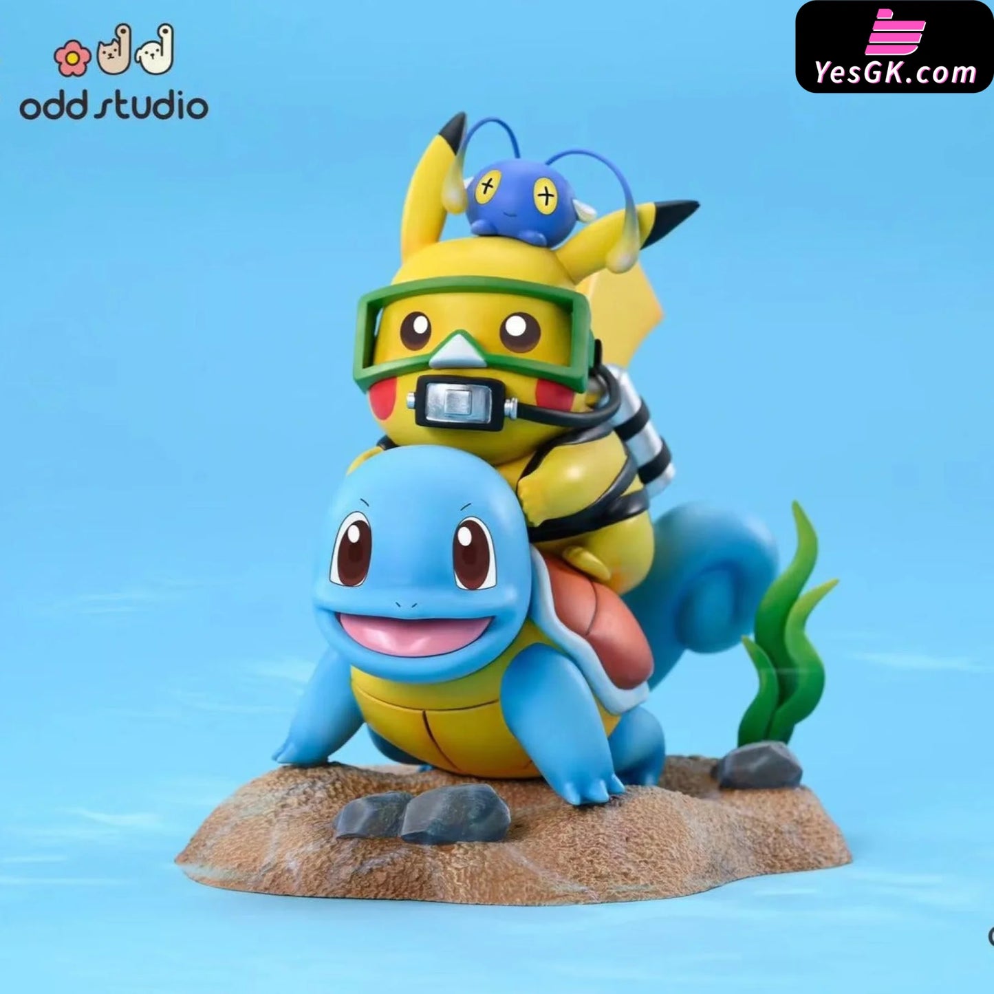 Pokémon Series Deep Sea Group (Squirtle Diving Pikachu Chinchou) Resin Statue - Ju Xiang Studio &