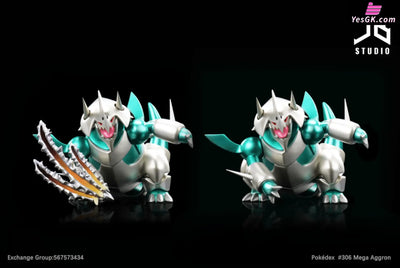 Pokémon Series Evolution Group Aron & Lairon Aggron Resin Statue - Jb Studio [Pre-Order]