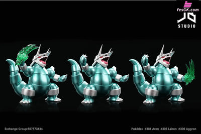 Pokémon Series Evolution Group Aron & Lairon Aggron Resin Statue - Jb Studio [Pre-Order]