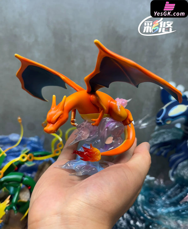 Pokémon Silver Conference Ash Ketchum’s Team VS Gary Oak’s Team Ash Ace Charizard 1/20 GK Statue - Cai You Studio