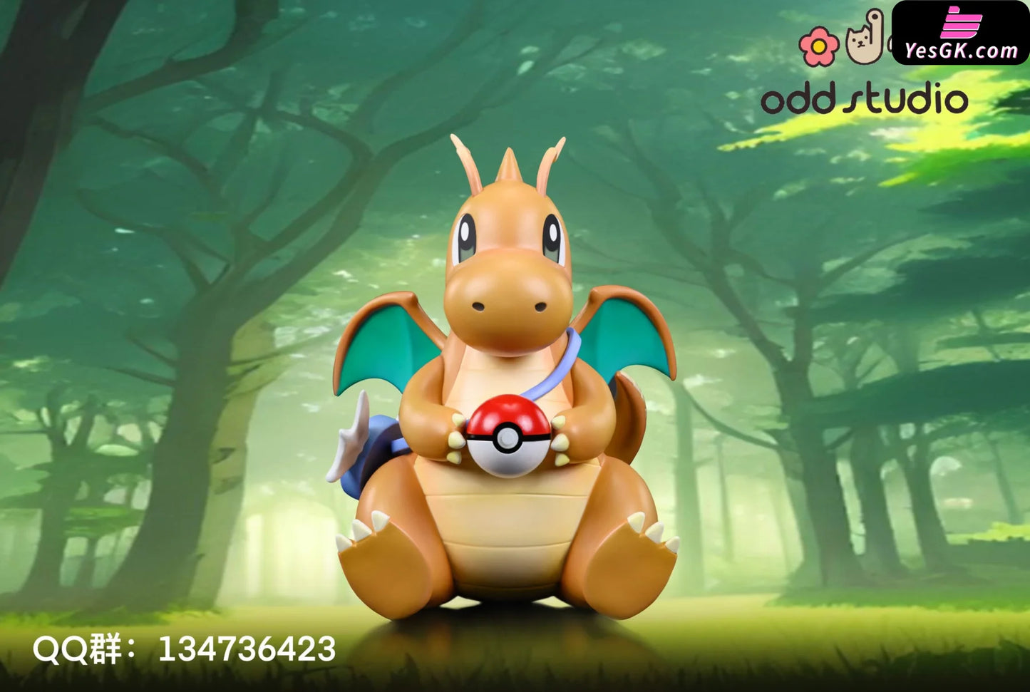 Pokemon Sitting Dragonite Resin Statue - Odd Studio [Pre - Order] Pokémon
