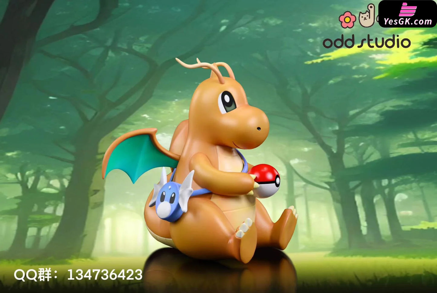 Pokemon Sitting Dragonite Resin Statue - Odd Studio [Pre - Order] Deposit Pokémon