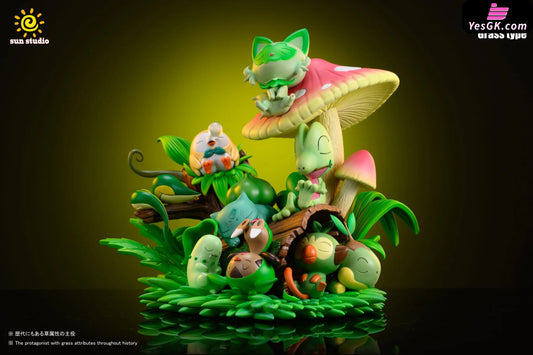 Pokémon Sleep First Partner Grass Type Family Statue - Sun Studio [Pre-Order] Deposit / 1/20 Scale