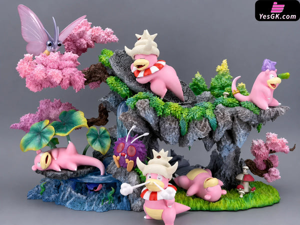 Pokemon Slowpoke Ecological Group Statue - DM Studio x Guagua Studio [In-Stock] - Full Payment / Original Color