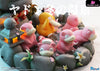 Pokemon - Slowpoke Family Winter Spa With Led Resin Statue Pchouse Studio [In Stock]