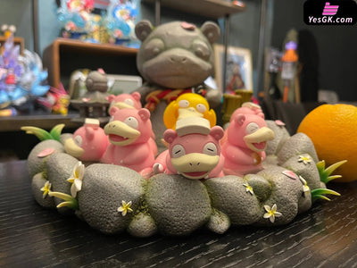 Pokemon - Slowpoke Family Winter Spa With Led Resin Statue Pchouse Studio [In Stock]