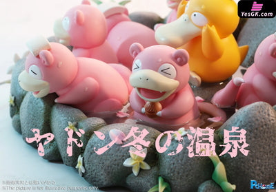 Pokemon - Slowpoke Family Winter Spa With Led Resin Statue Pchouse Studio [In Stock]